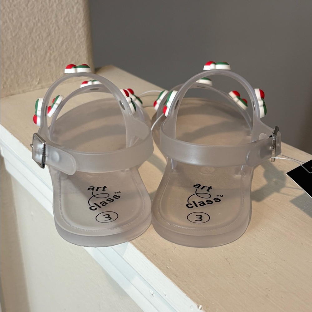 Saniah Clear Jelly Sandals - Art Class Adjustable Buckle, Open Toe Youth size 3 - Picture 2 of 4